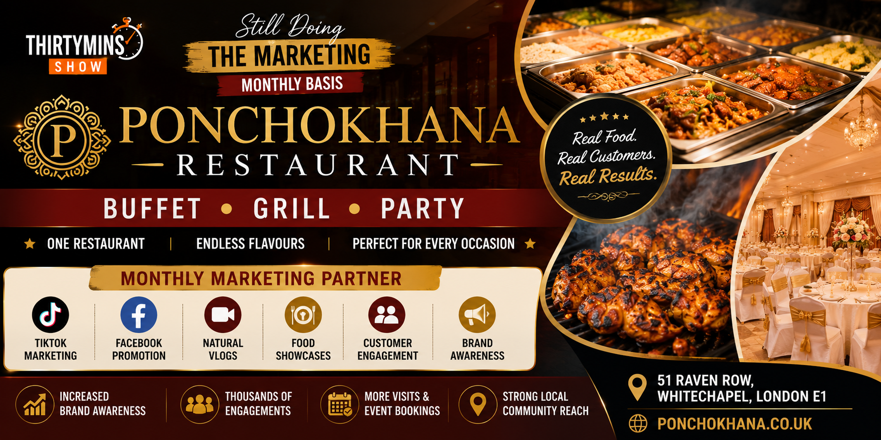 Name Ponchokhana Restaurant – Monthly Marketing Campaign